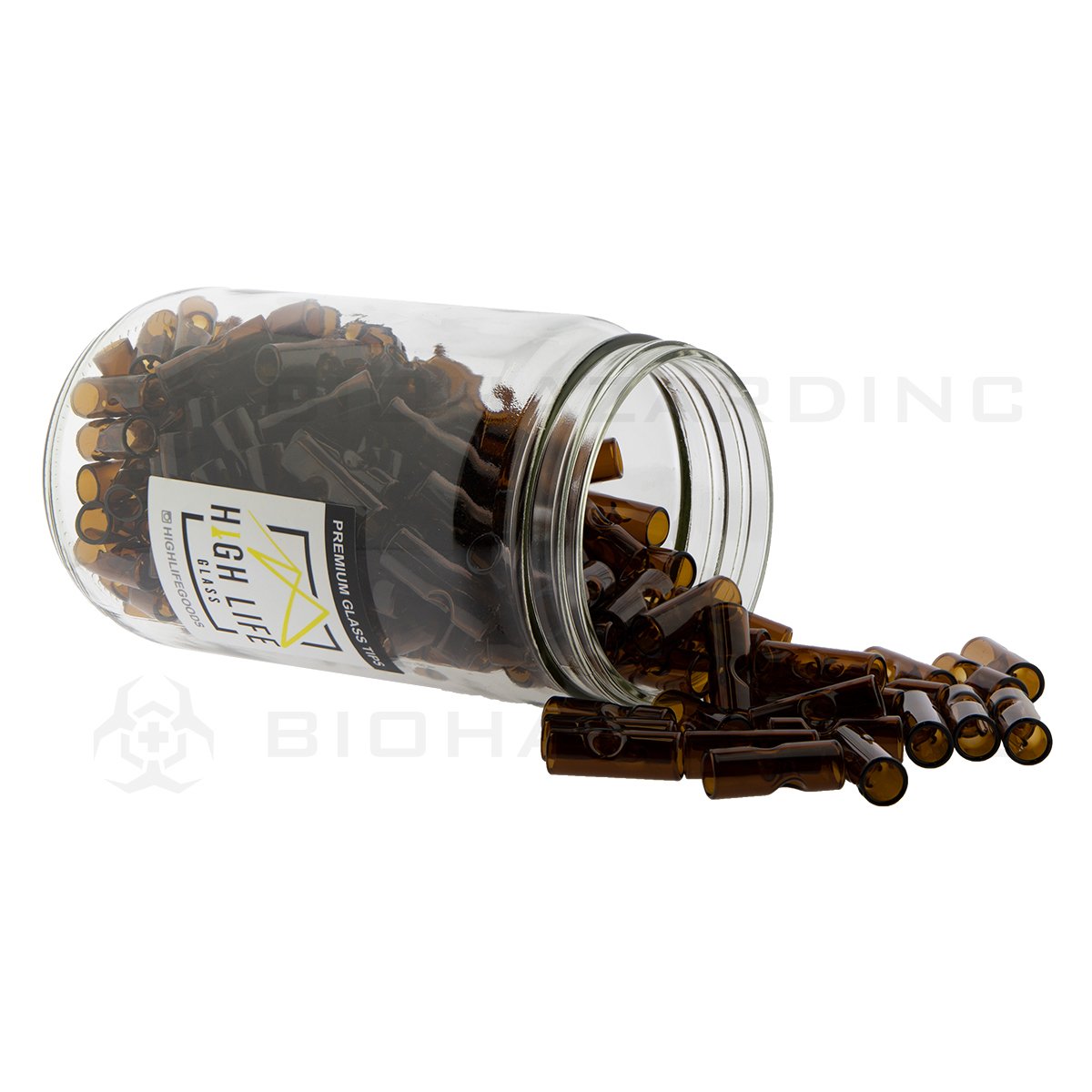 11mm Amber Glass Tips - King Size - 175 Count