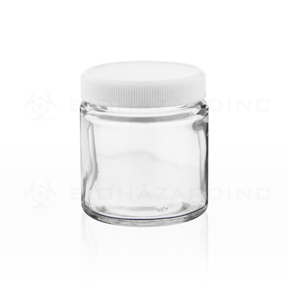 3.5 oz Straight Sided Glass Jars with White Cap | 24 Count