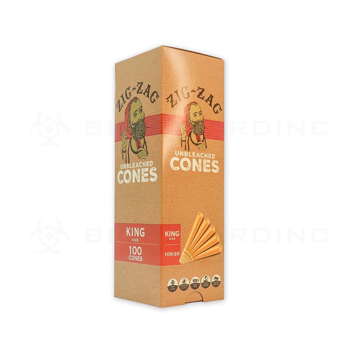 Zig-Zag® | Mini Bulk Unbleached Cones King Size | 100 Count