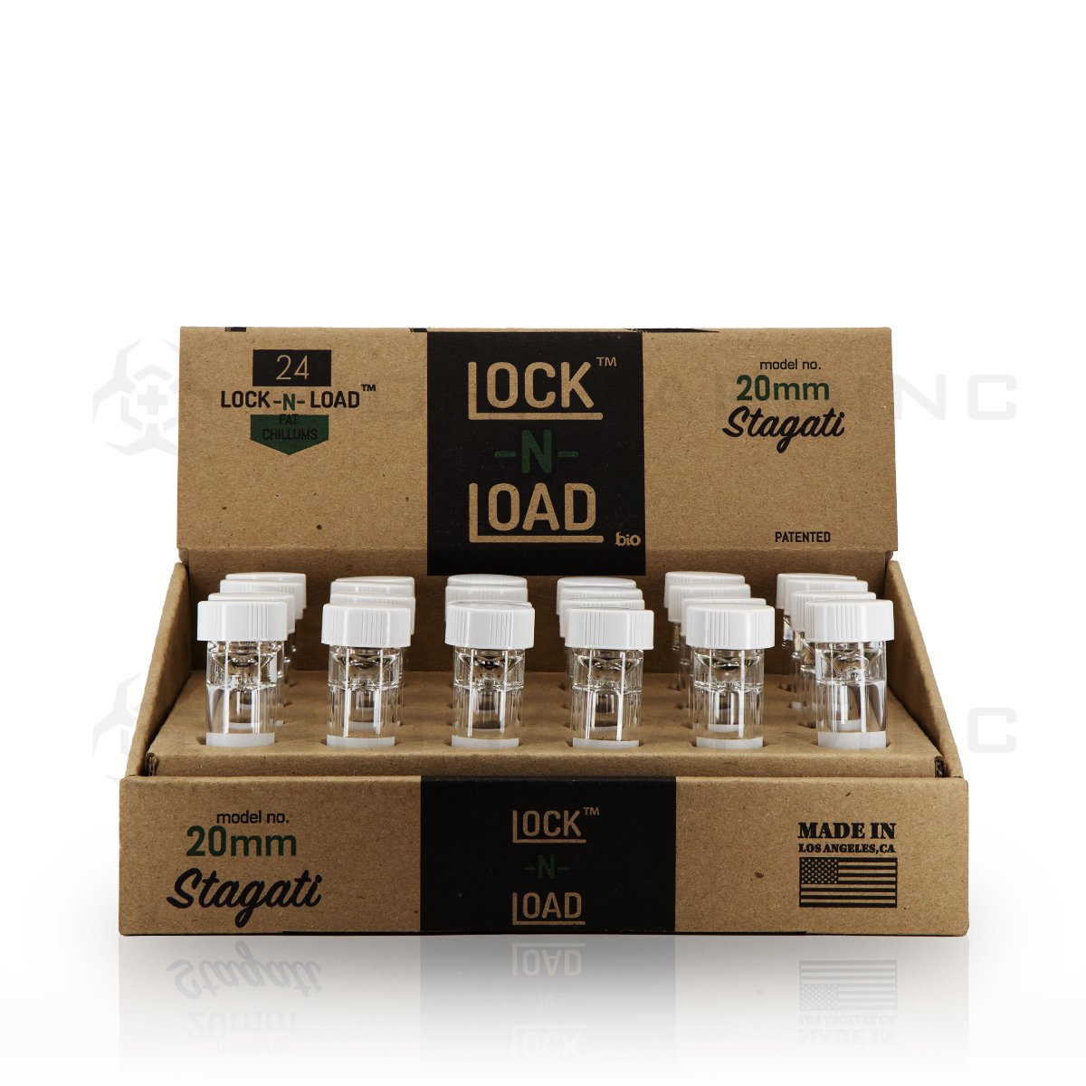 Lock-N-Load | 20mm Stagati | White Cap, 24 Count