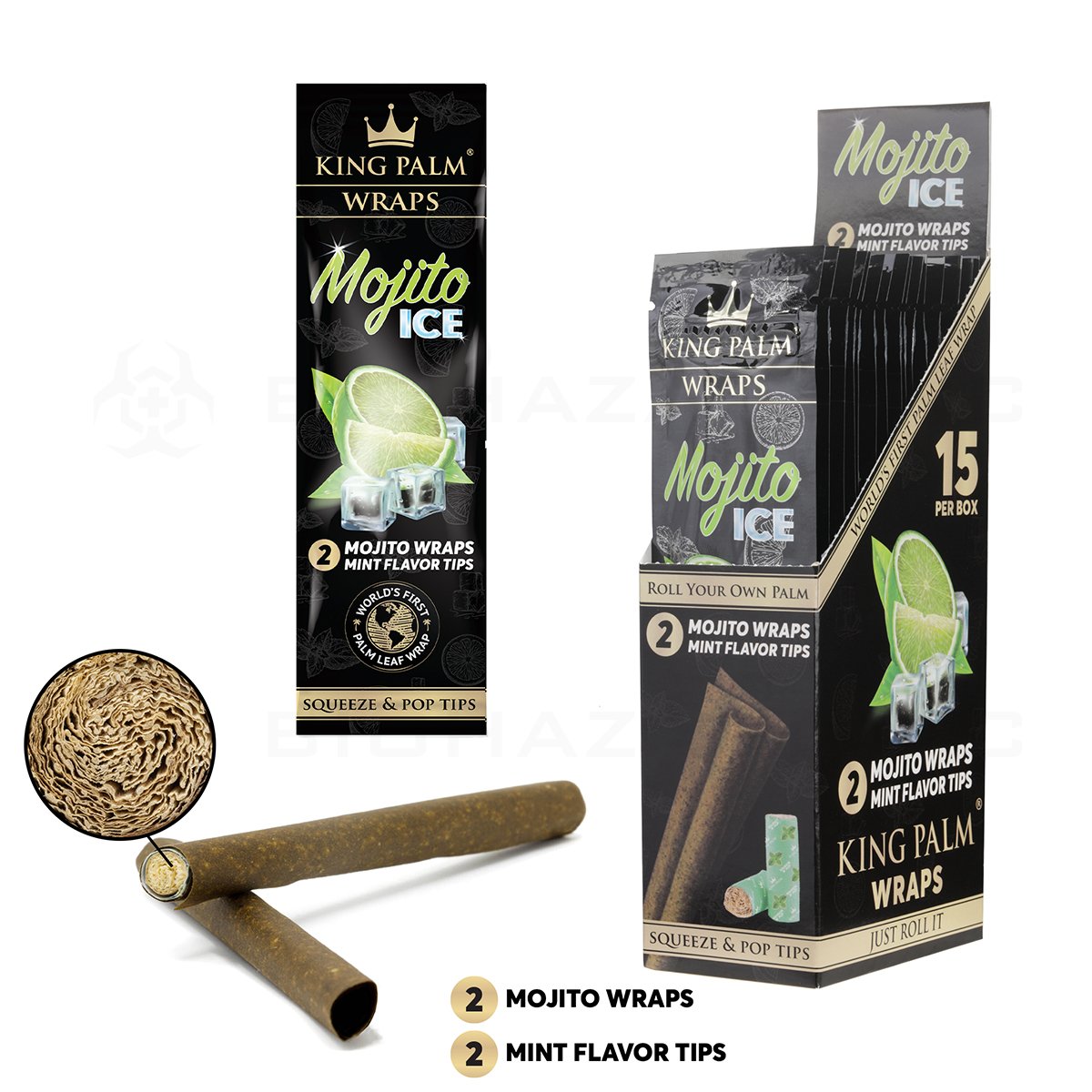 King Palm | Mojito Ice Wraps 2-Packs | 15 CT