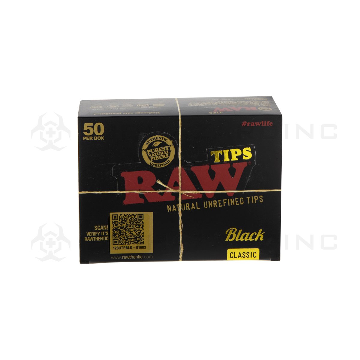 RAW | Black Rolling Tips | Ten 50 Count Boxes