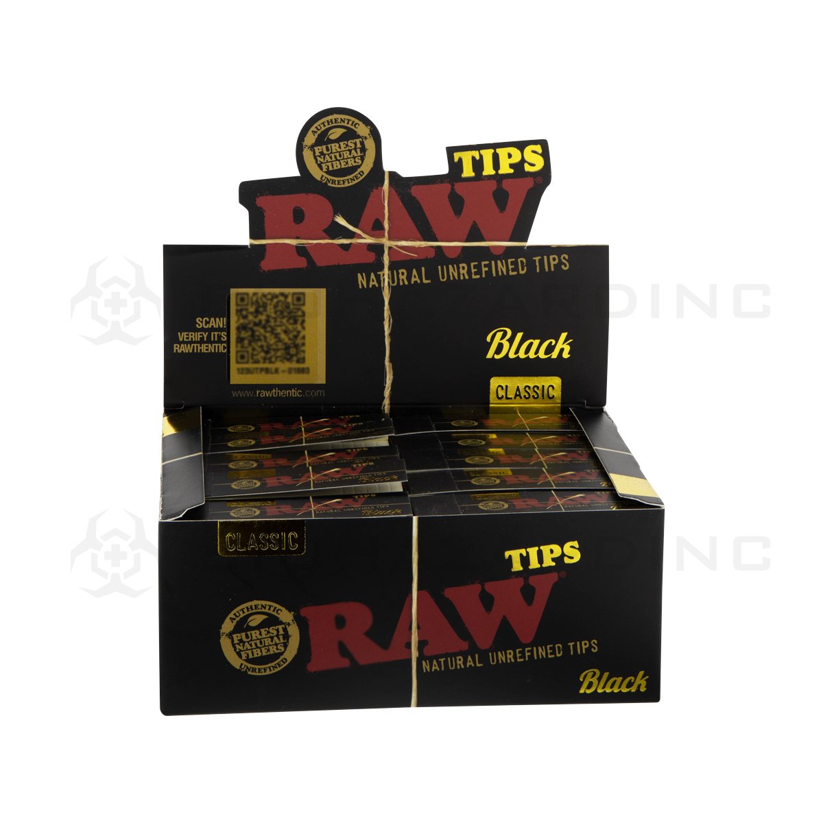 RAW | Black Rolling Tips | Ten 50 Count Boxes