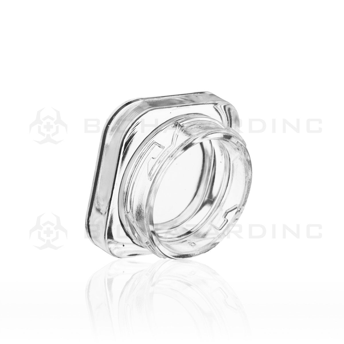 9mL Clear Square Glass Concentrate Jars | Black Child Resistant Caps Included | 250 Count