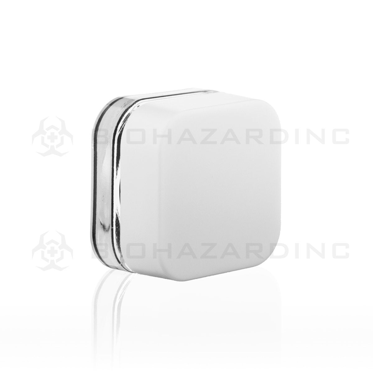 9mL Clear Square Glass Concentrate Jars | White Child Resistant Caps Included | 250 Count