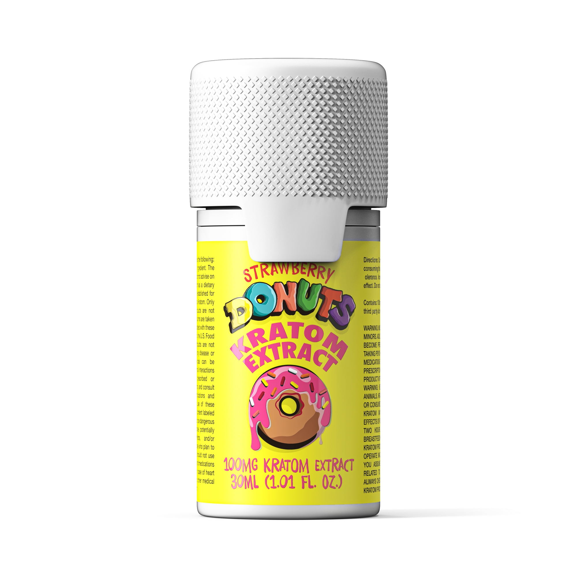 Kratom | Donuts Original Kratom Various Flavors | 100mg - Strawberry