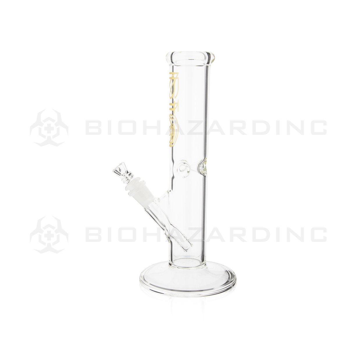 BIO Glass | 12" 50mm x 5mm Classic Straight Water Pipe | Gold