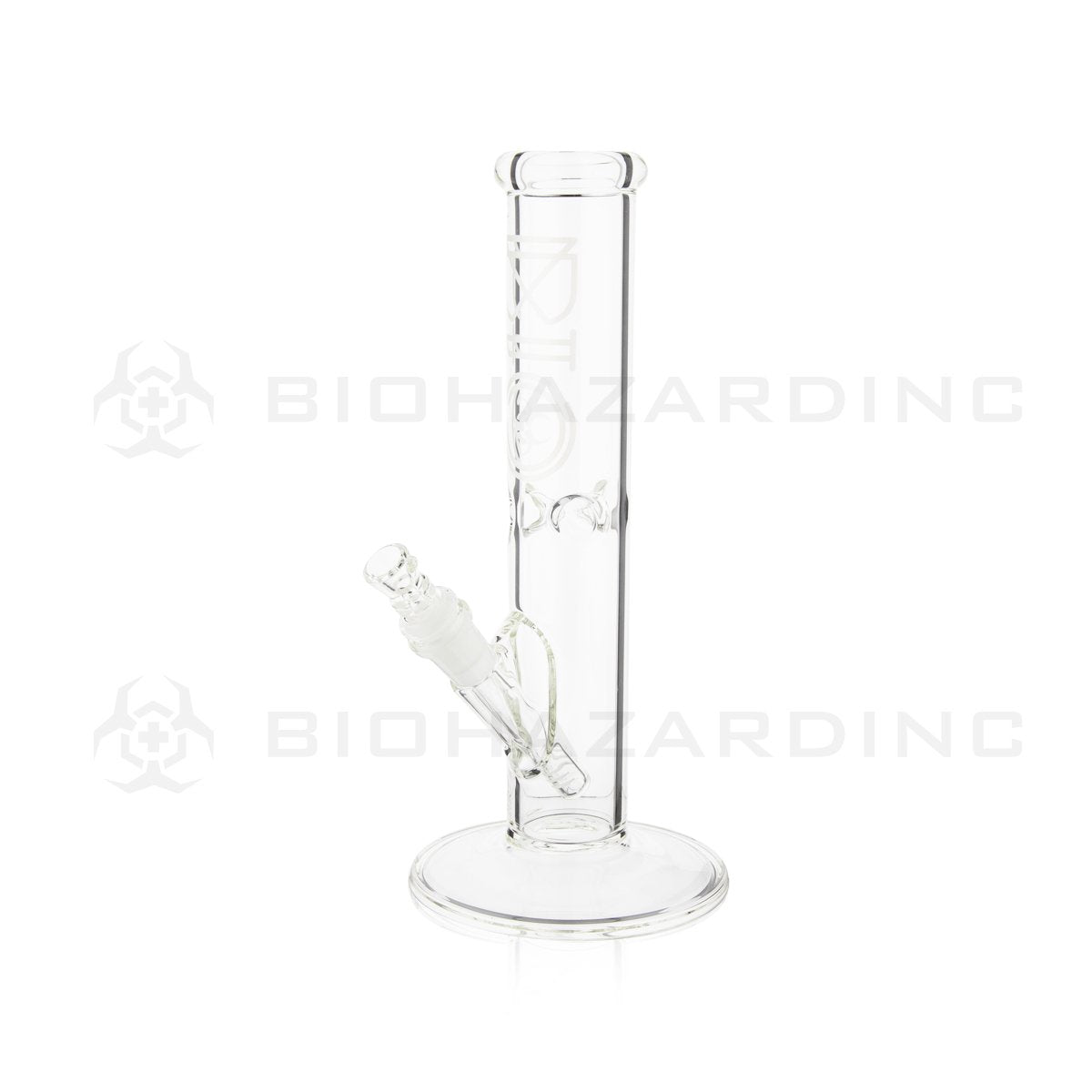 BIO Glass | 12" 50mm x 5mm Classic Straight Water Pipe | Silver