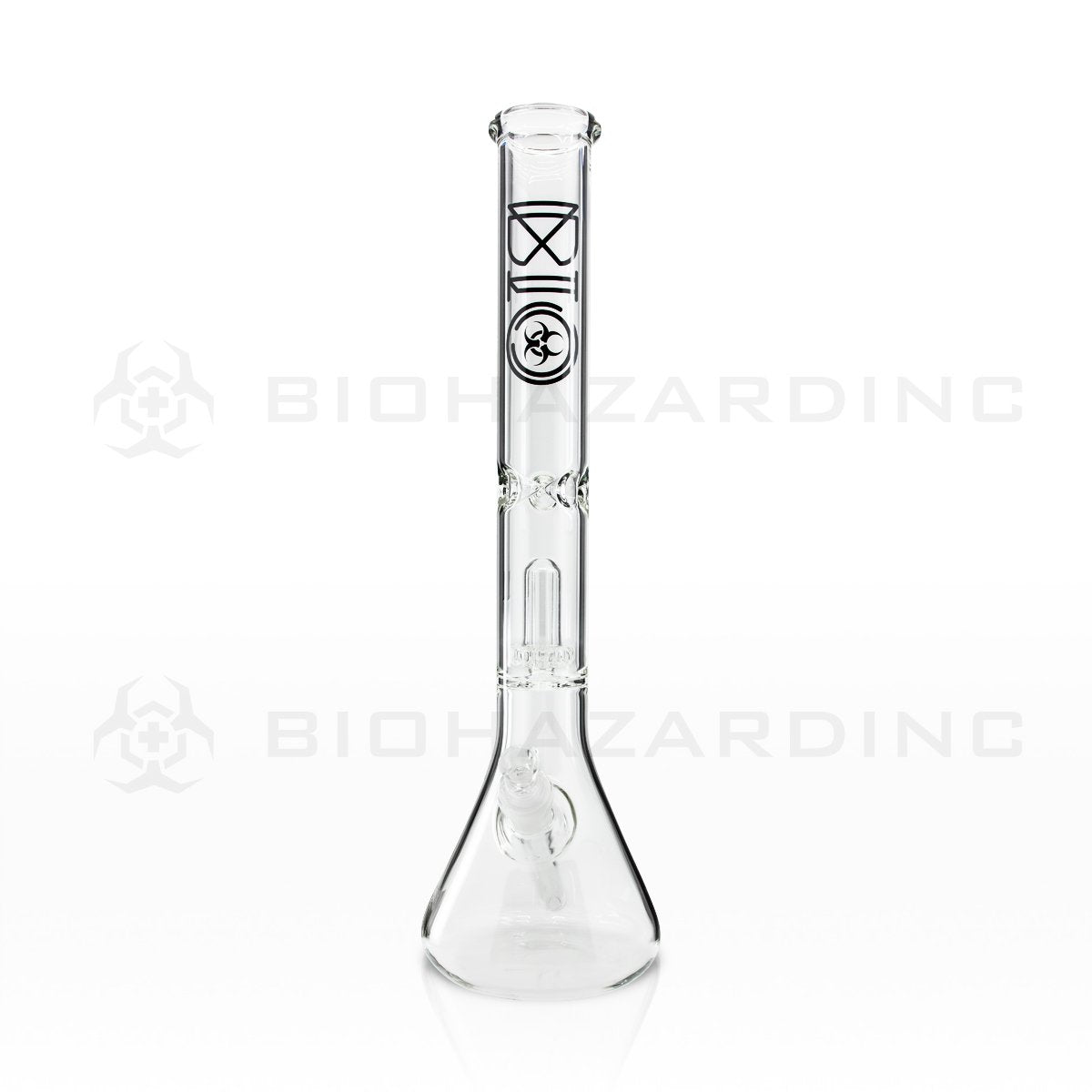 BIO Glass Beaker | 18" Showerhead Perc Water Pipe | Black