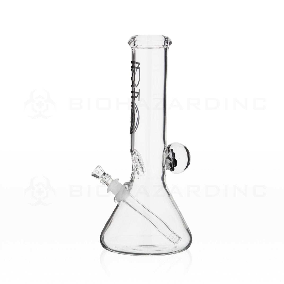 BIO Glass | 12" 50mm x 5mm Flower Marble Beaker Water Pipe | Black