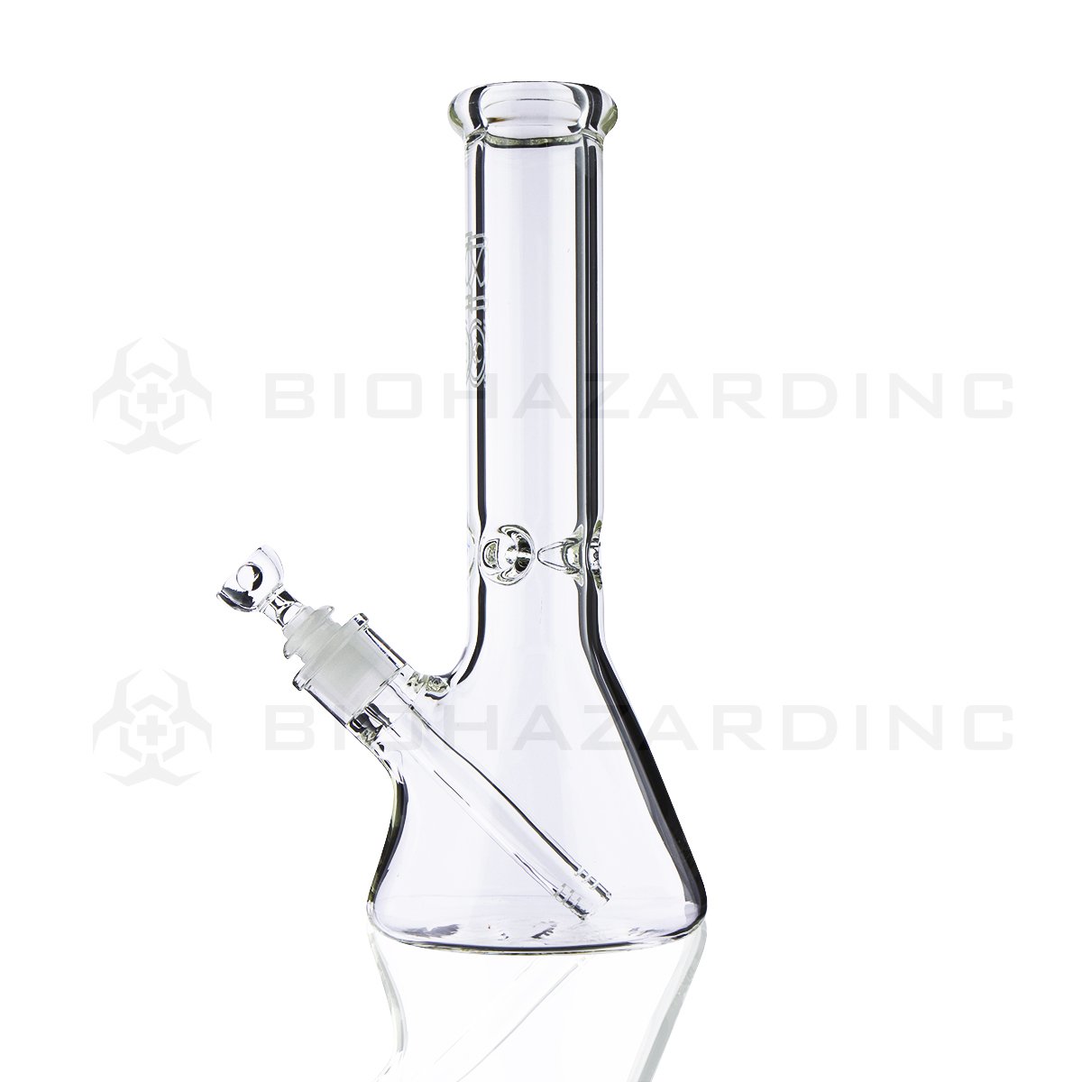 BIO Glass | 12" 50mm x 5mm Classic Beaker Water Pipe | Silver