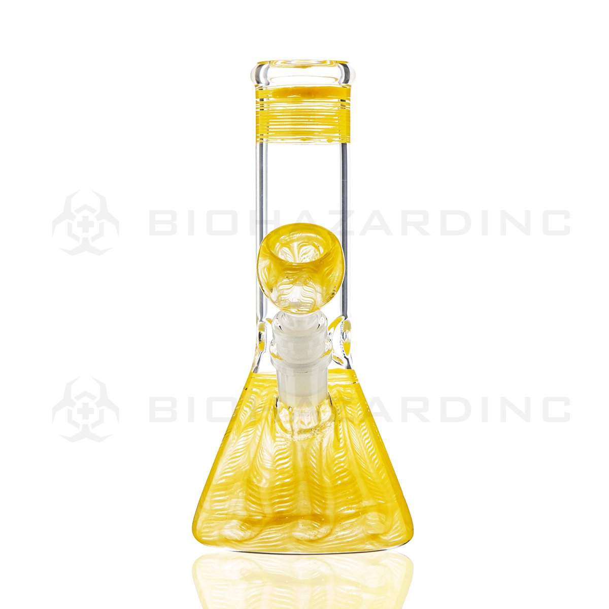 8" Beaker - Yellow Wrap & Rake