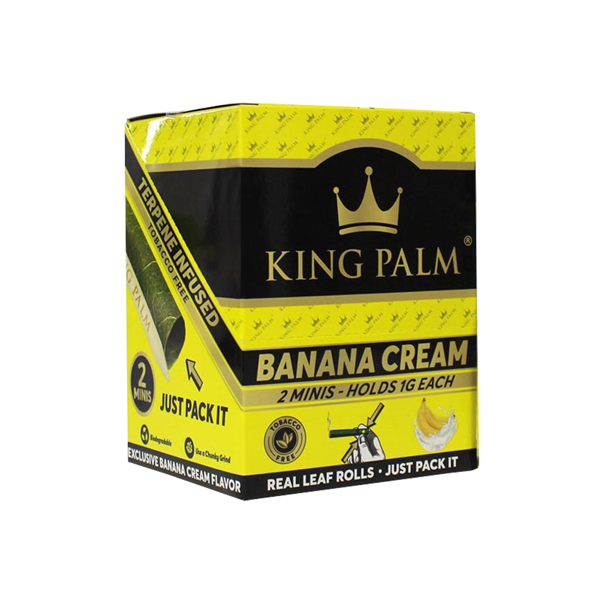 King Palm | Banana Cream Mini Rolls 2-Packs | 20 Count
