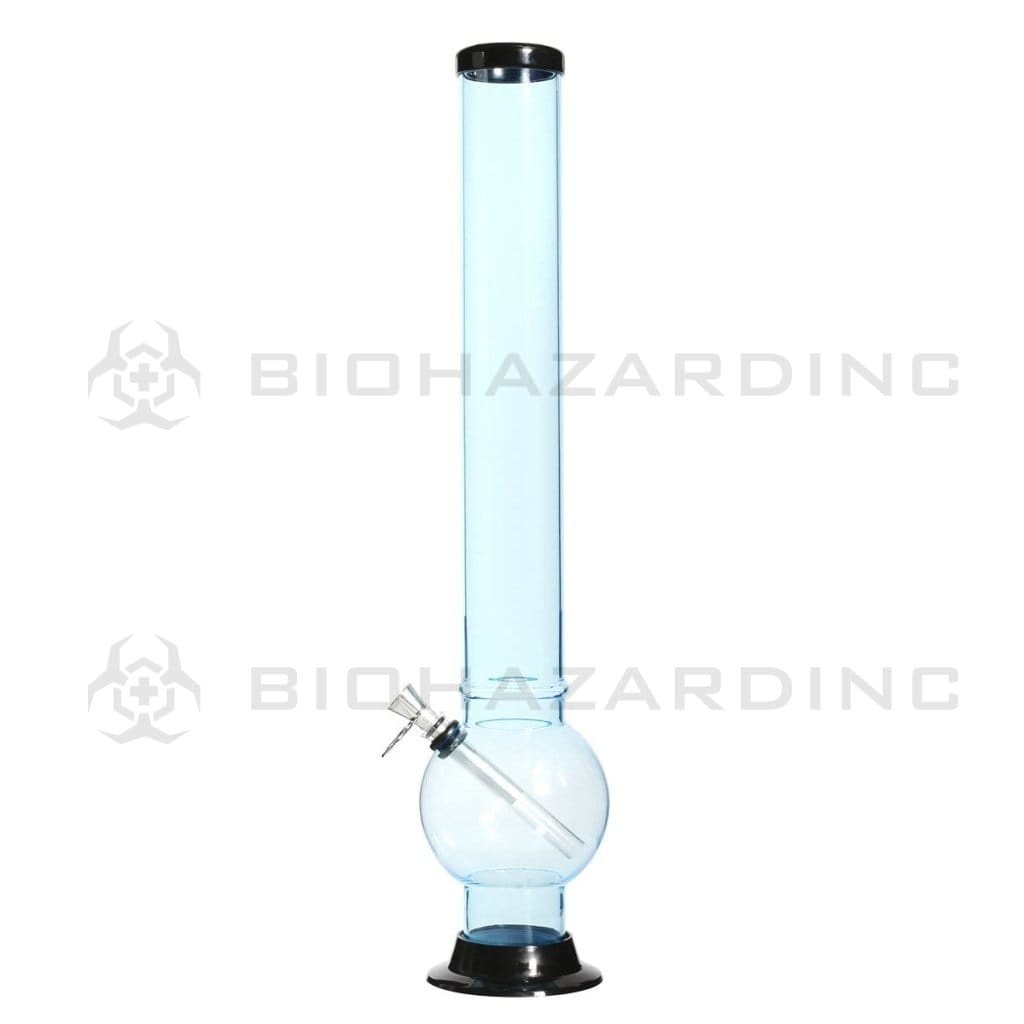 Biohazard Inc Acrylic Bong Acrylic Water Pipe 2"x18" w/ Glass Pull Bowl Slide
