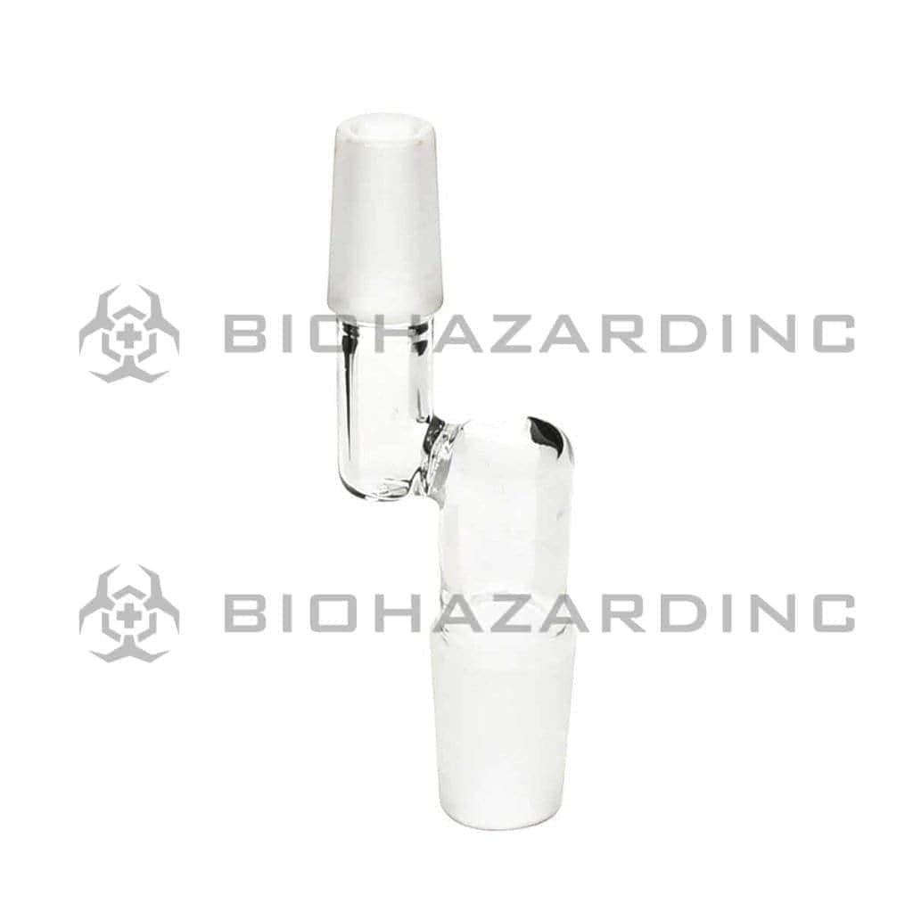 Biohazard Inc Glass Bong Adapter Adapter - Bent 19mm/14mm Male - 20 Count