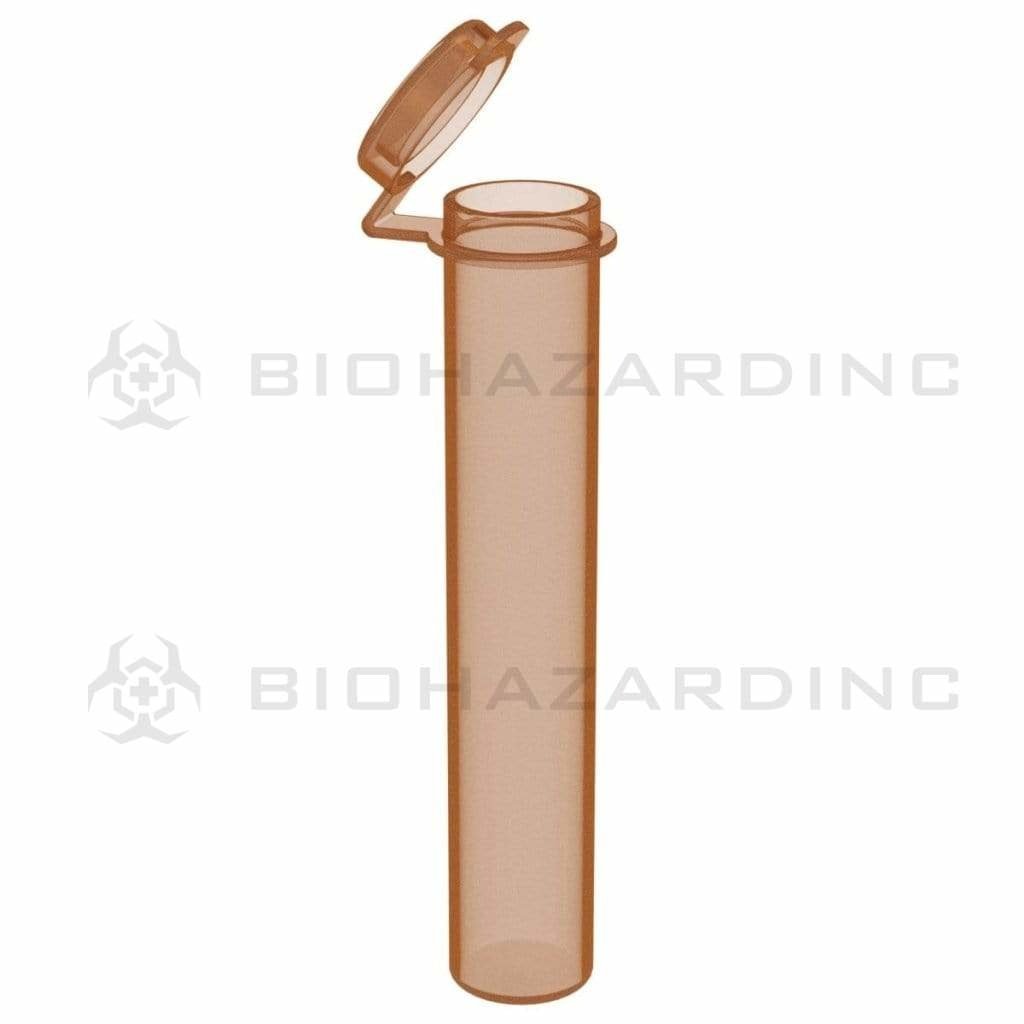 Biohazard Inc Joint Tube Amber Plastic Small Pre Roll Tubes 98mm - 600 Count