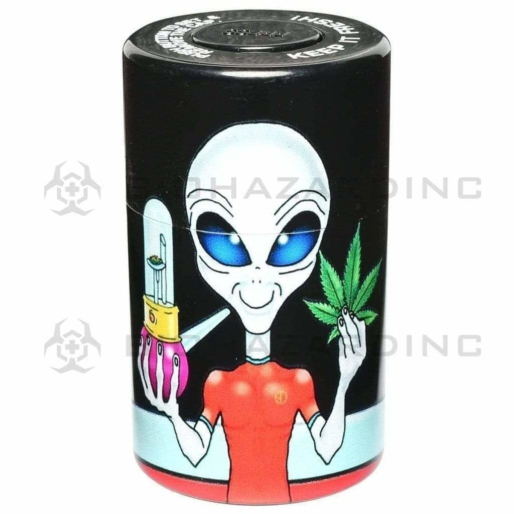 Biohazard Inc Flower Storage Assorted Rasta Alien Airtight Plastic Safe Can 6pcs