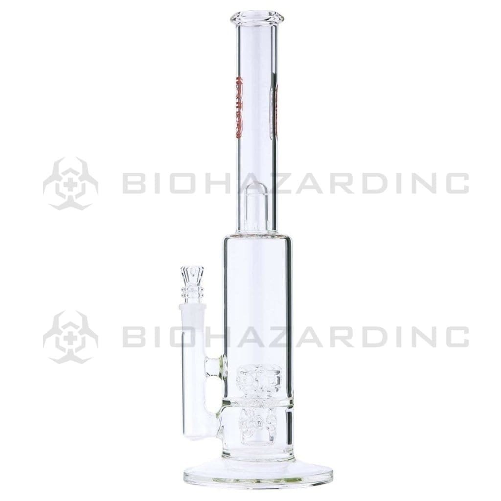 Bio Glass Glass Bong BIO x PURE DynamiX Perc Stemless Straight Bong - Red