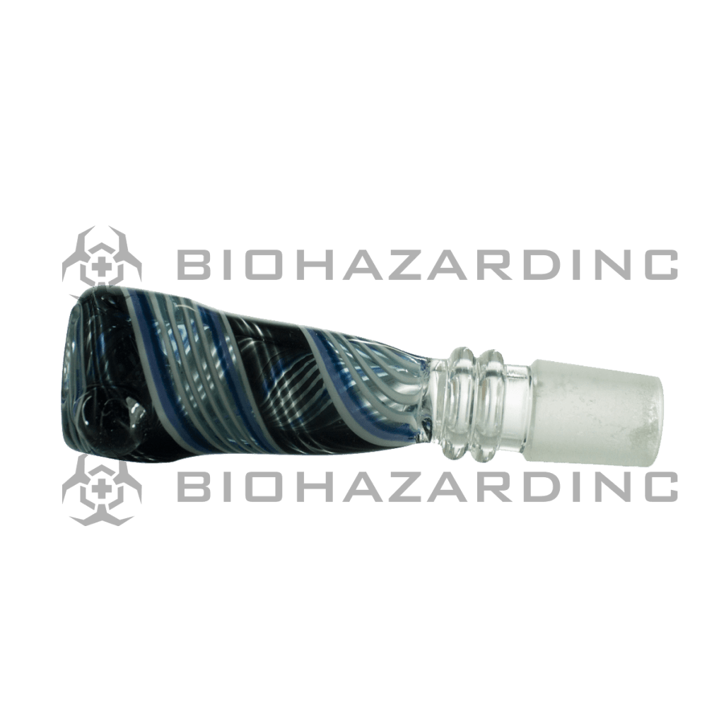 Biohazard Inc 19mm Bowl 19mm Tall Hexagon Bowl - Blue Ice