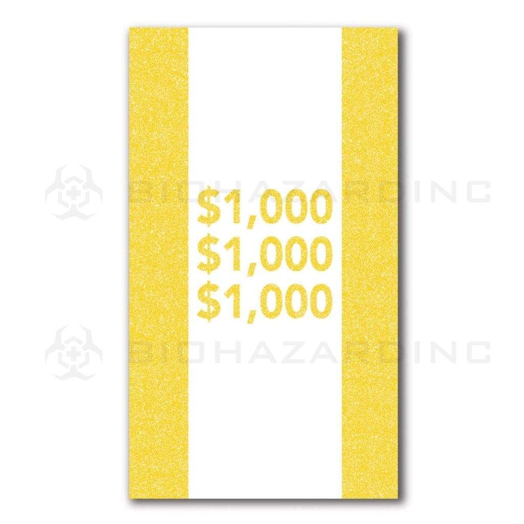 Yellow Currency Strap $1000 1000 packWholesale Dispensary and Smoke Shop Supplies