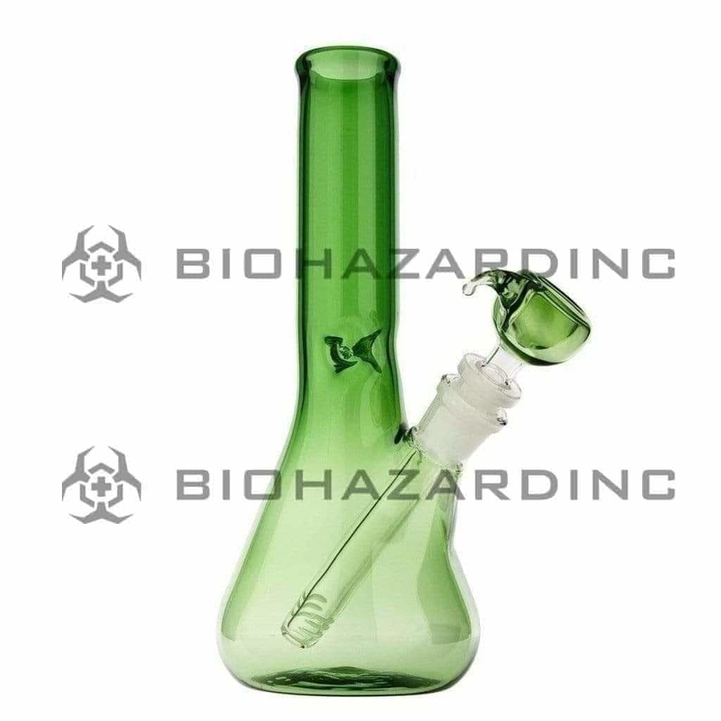 Biohazard Inc Glass Bong 9" Beaker Water Pipe - Green