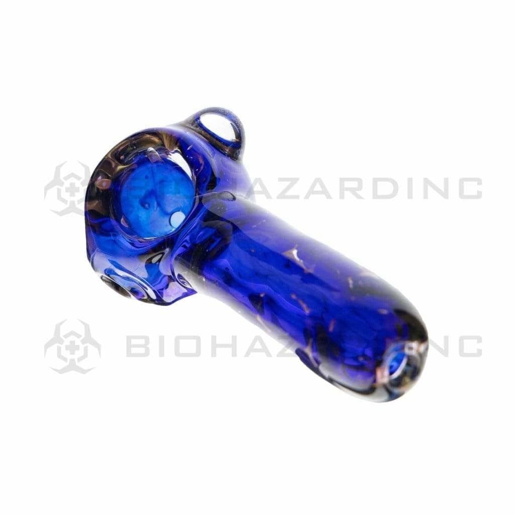 Biohazard Inc Glass Hand Pipe 3" Heavy Hand Pipe - Cobalt Blue