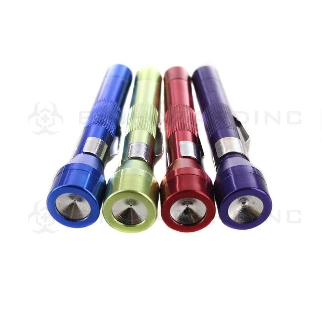 Biohazard Inc Metal Hand Pipe 3 1/2" Metal Flashlight Pipe Assorted