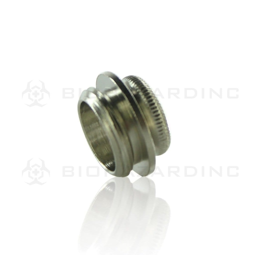Biohazard Inc Metal Hand Pipe Accessory 1/2" Silver Metal Part Cap Pipe - 15 Count