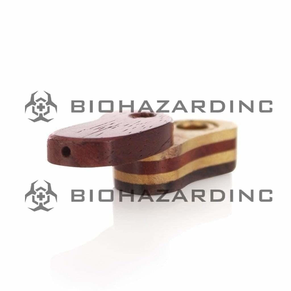 Biohazard Inc Wood Hand Pipe 2" Monkey Wood Pipe- 10 Pack