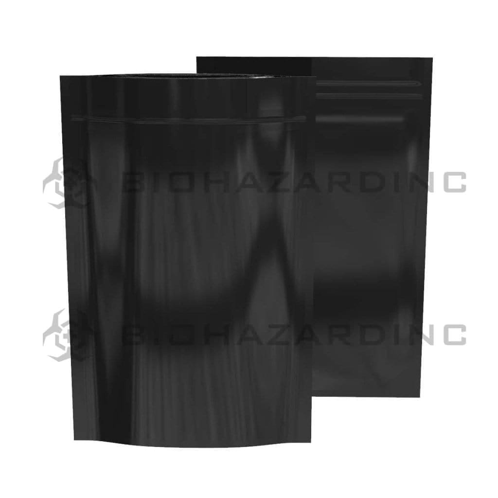 Biohazard Inc Mylar Bag Black Mylar Bags 6in x 9.25in - 28g - 1,000 Count (Tamper Evident)