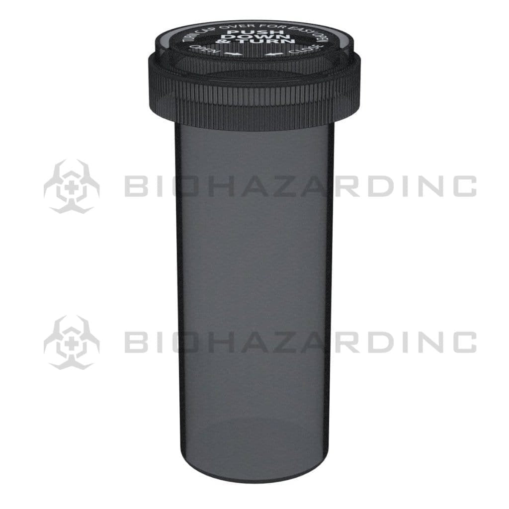 Biohazard Inc Reversible Cap Vial Black Reversible Cap Vial 30 Dram - 190 Count