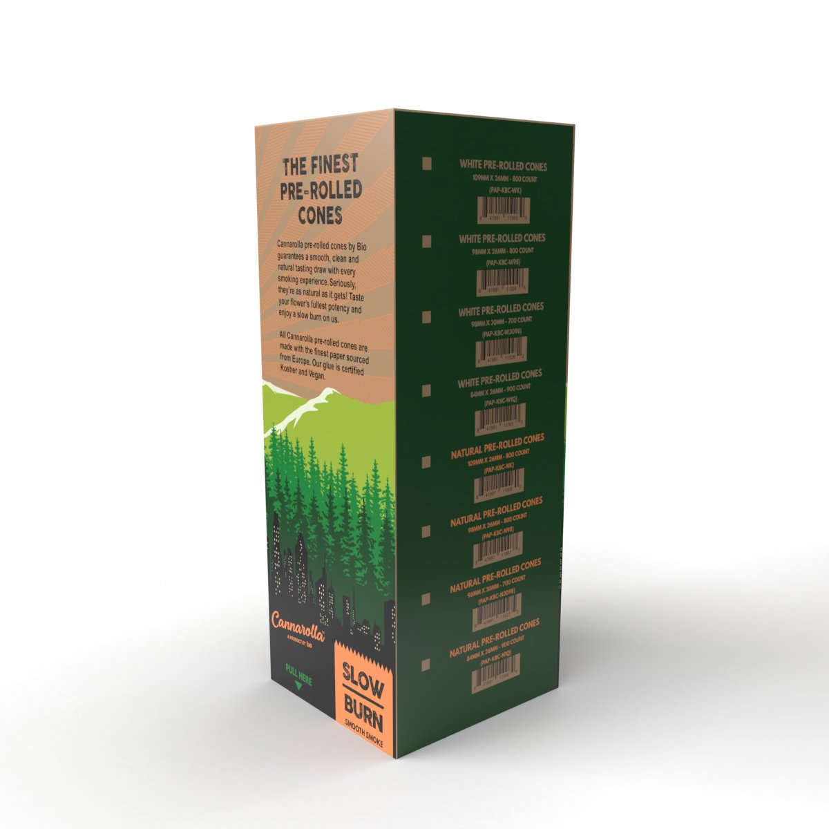 Cannarolla Pre-Rolled Cones - White King Size | 109/26mm - 800 Count