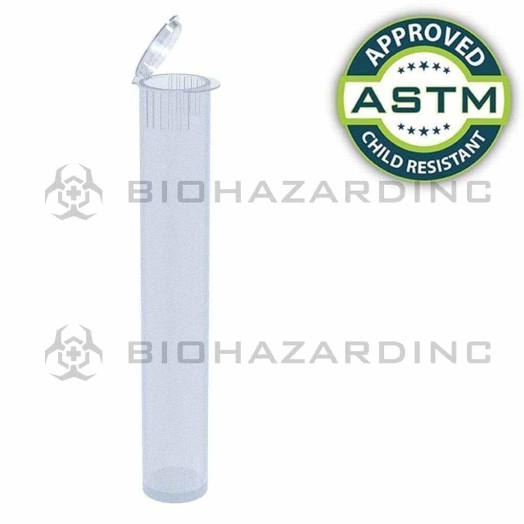 Biohazard Inc Child Resistant Joint Tube Clear 116mm CR Cone Tube - 1000 Count