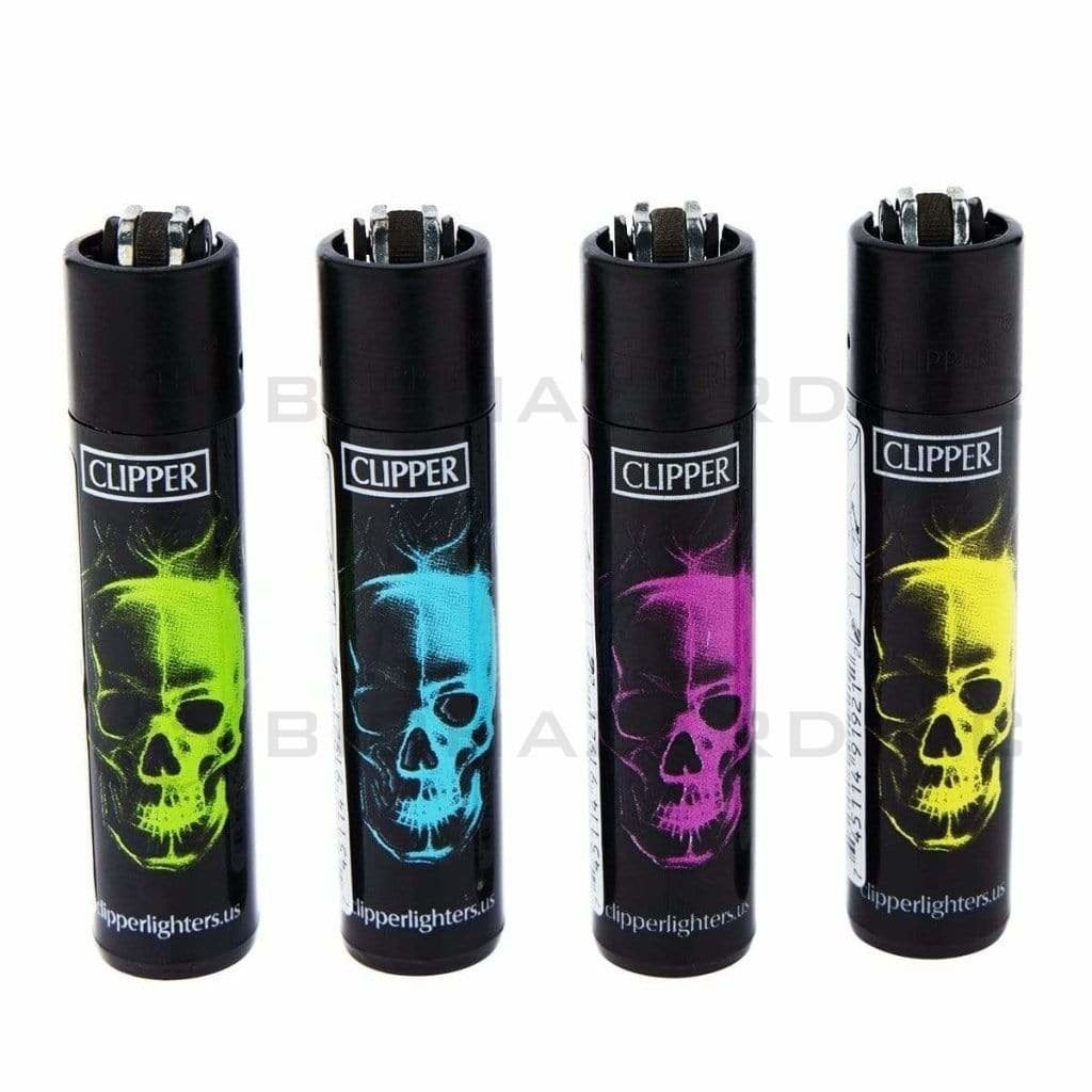 Clipper Lighters Clipper Lighters Color Skulls S4 - 48 Count