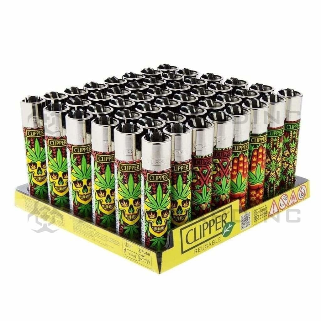 Clipper Lighters Clipper Lighters Leaf Pattern - 48 Units