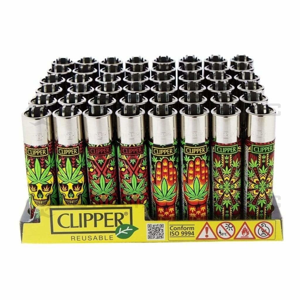 Clipper Lighters Clipper Lighters Leaf Pattern - 48 Units