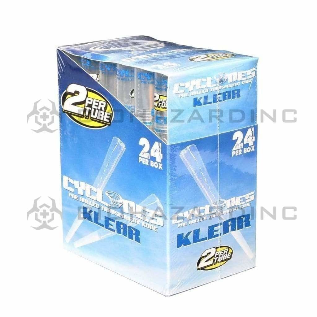 Cyclones Pre-Rolled Cones Cyclones 2X Clear Cones- Natural (24 Count)