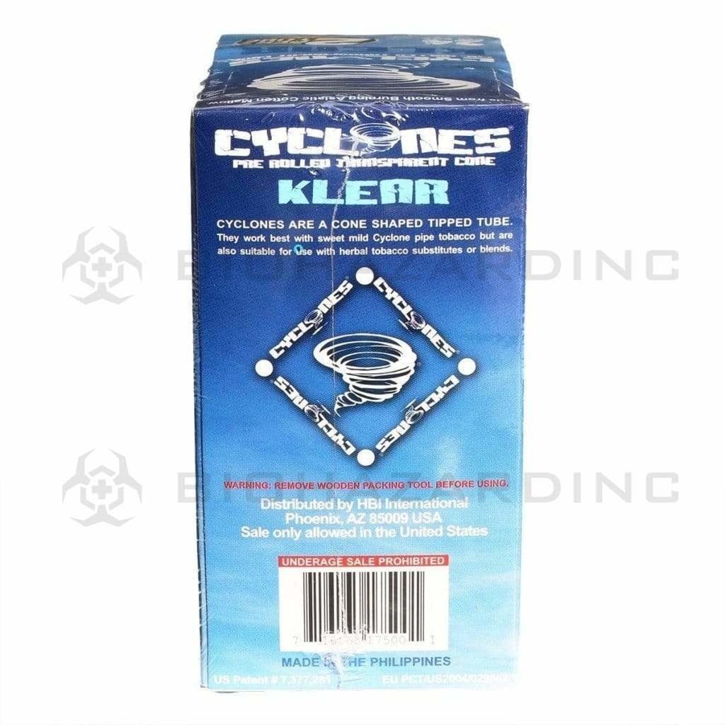 Cyclones Pre-Rolled Cones Cyclones 2X Clear Cones- Natural (24 Count)