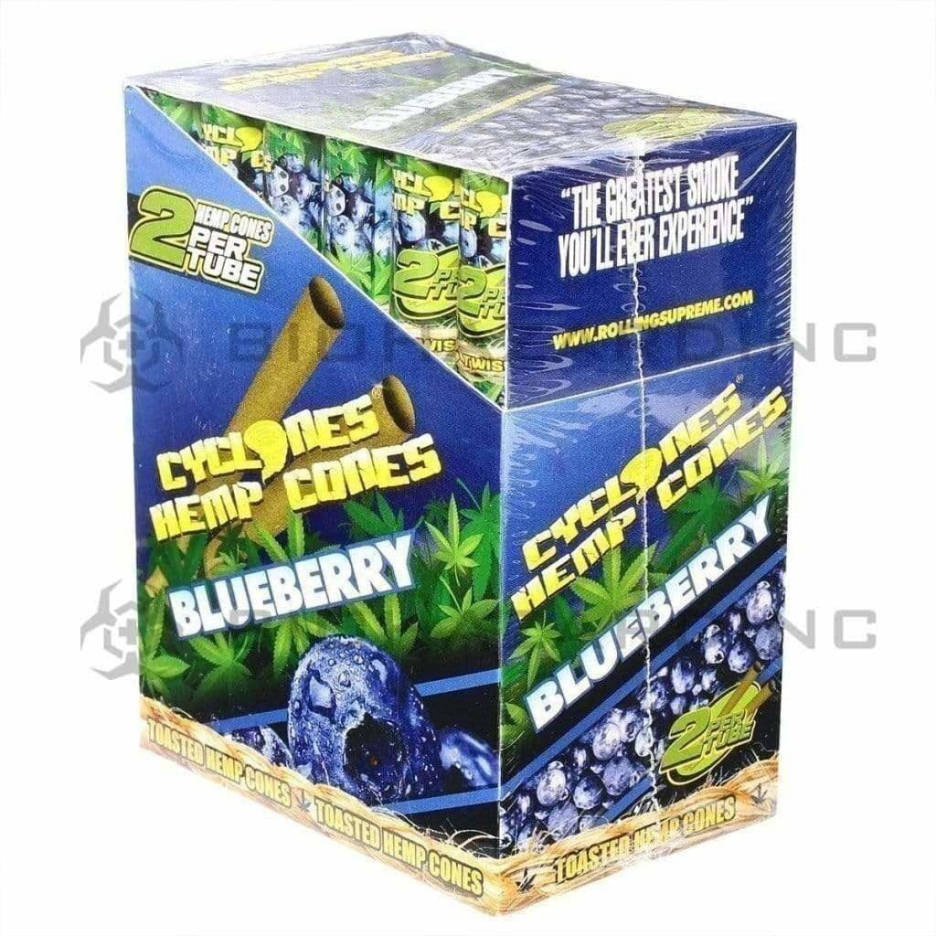 Cyclones Pre-Rolled Cones Cyclones 2X Hemp Cones-Blueberry (24 Count)