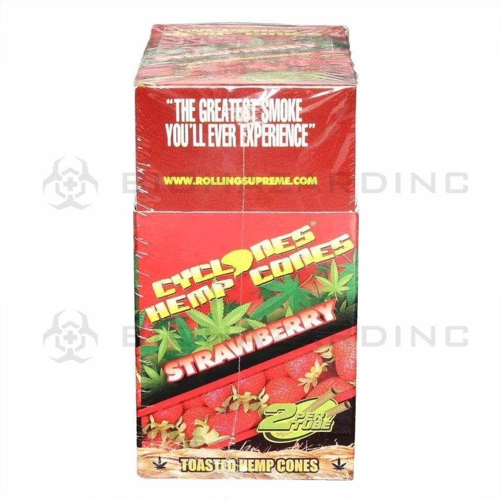 Cyclones Pre-Rolled Cones Cyclones 2X Hemp Cones- Strawberry (24 Count)