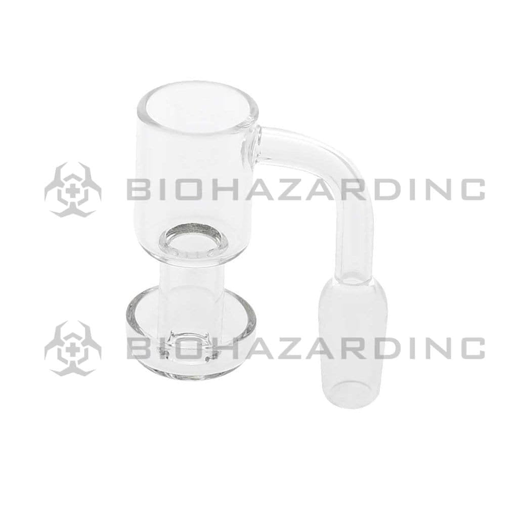 Biohazard Inc Quartz Banger Double Dish Vacuum Quartz Banger - 14mm Male