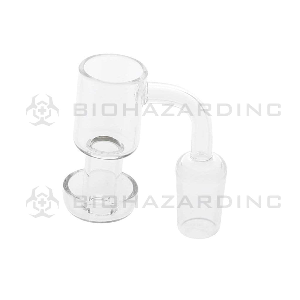 Biohazard Inc Quartz Banger Double Dish Vacuum Quartz Banger - 19mm Male