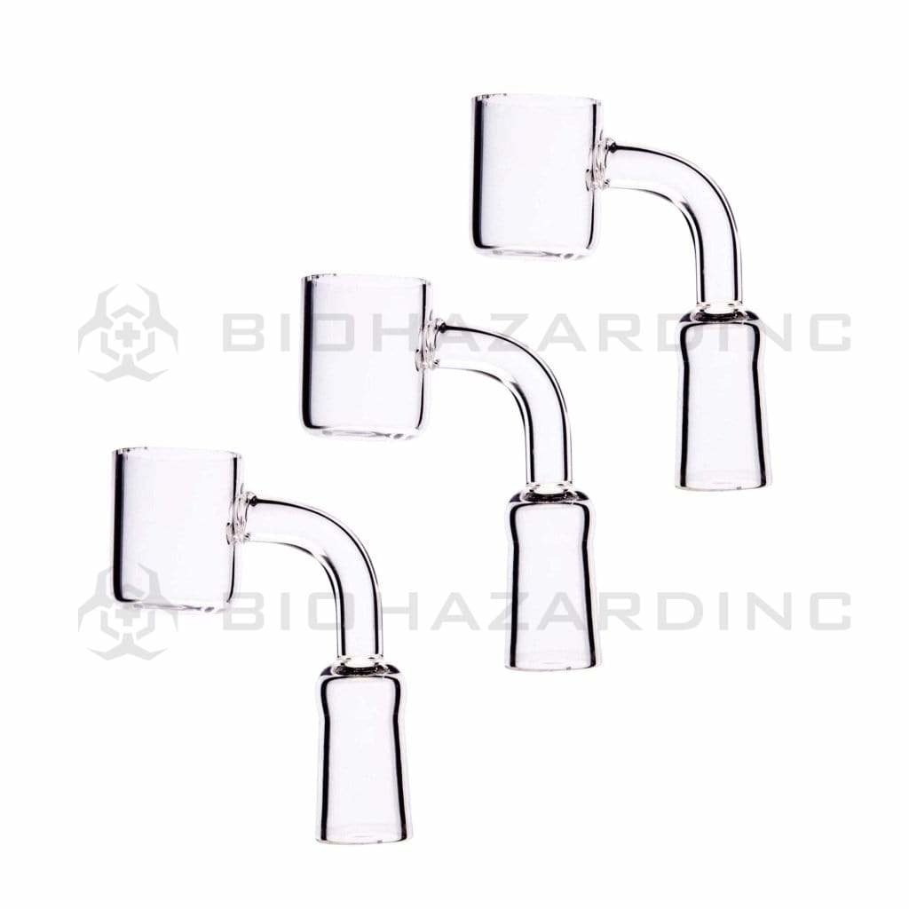 Biohazard Inc Quartz Banger Female Quartz Flat Top 14mm - 3 Count