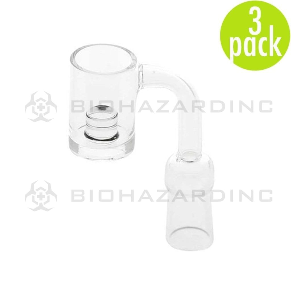 Biohazard Inc Quartz Banger Female Quartz Reactor 4mm Thick 14mm - 3 Count