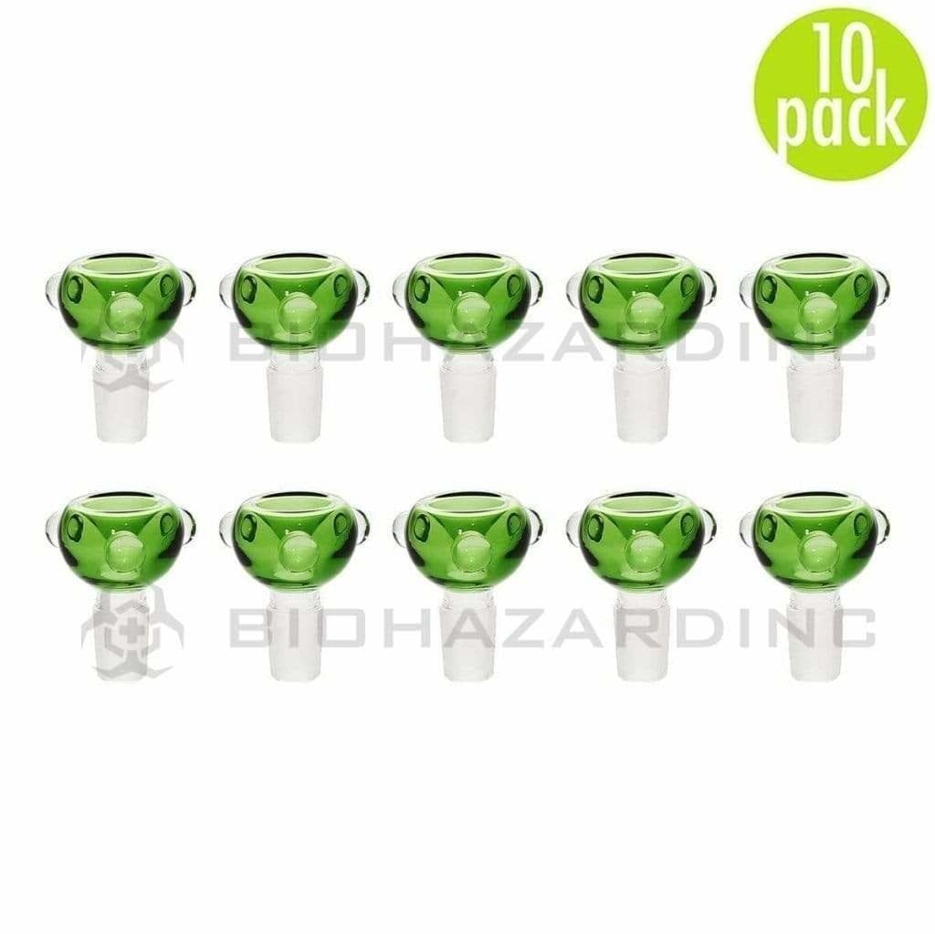 Biohazard Inc 19mm Bowl Green Marble Bowl 19mm - 10 Count
