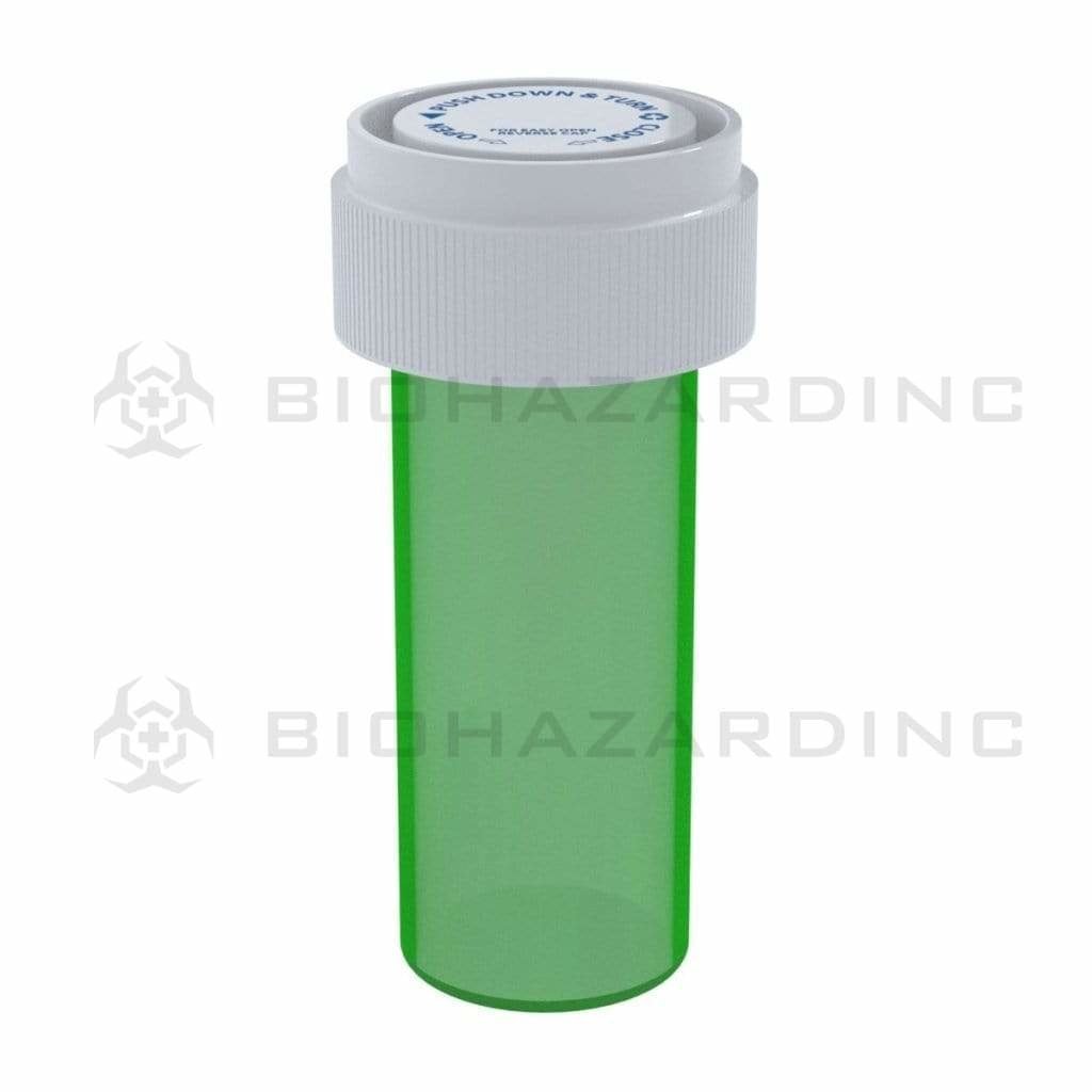 Biohazard Inc Reversible Cap Vial Green Reversible Cap Vial 08 Dram - 410 Count