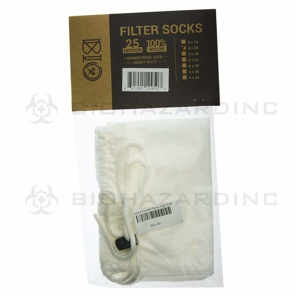 Biohazard Inc Scientific Accessories HEATEX Scientific Mesh Bag 25µm Filter Sock - 4" x 36"