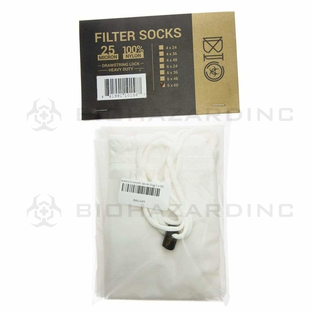 Biohazard Inc Scientific Accessories HEATEX Scientific Mesh Bag 25µm Filter Sock - 6" x 60"