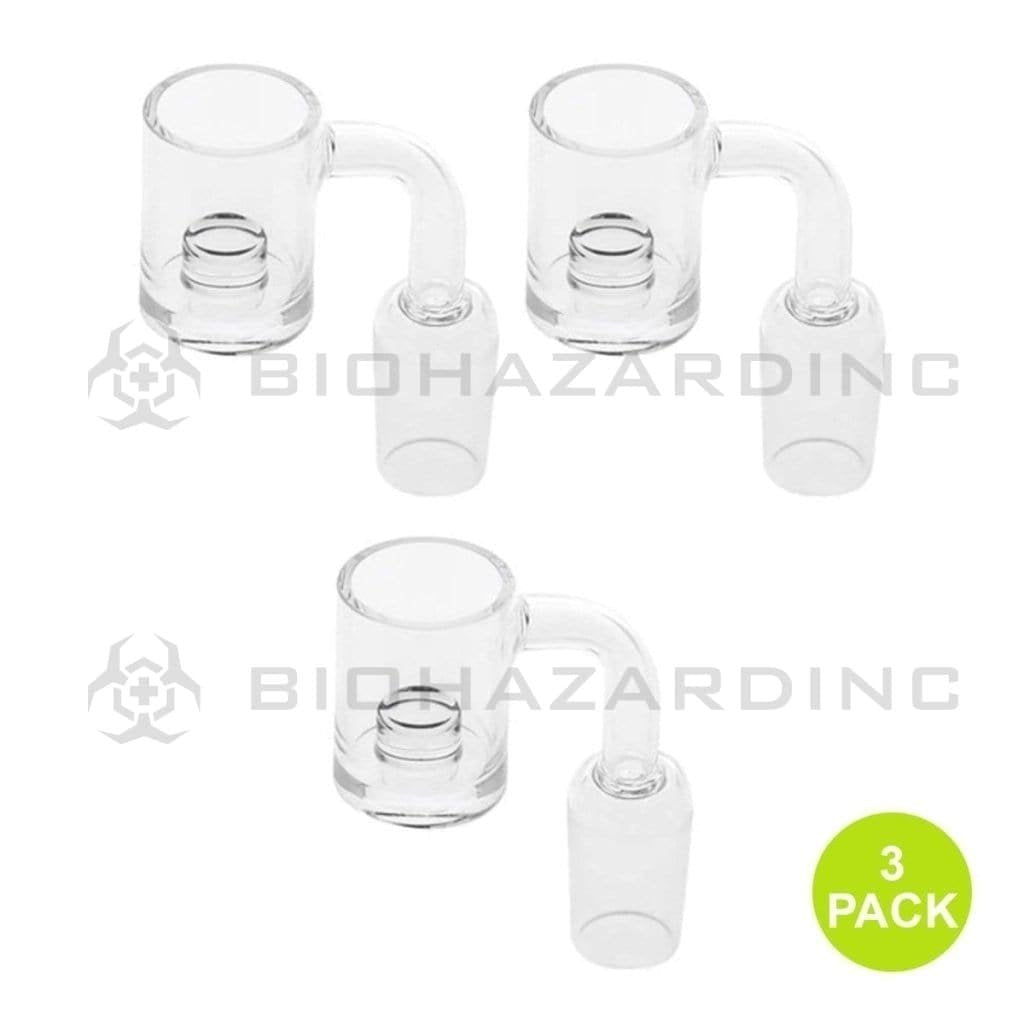 Biohazard Inc Quartz Banger Heavy Quartz Reactor Banger - 19mm Male - 3 Count