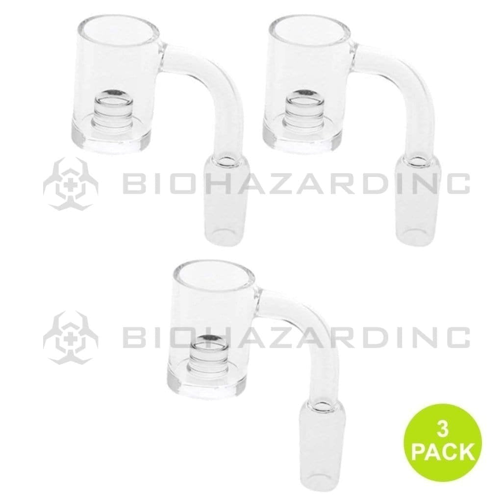 Biohazard Inc Quartz Banger Heavy Quartz Reactor Banger - Male 14mm - 3 Count